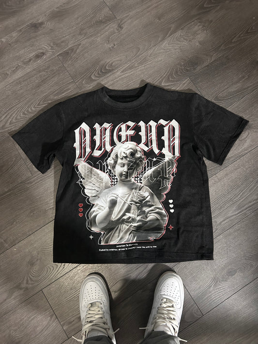 ONEUP “Angel Ambition” Graphic Tee – Black