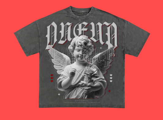ONEUP “Angel Ambition” Graphic Tee – Black